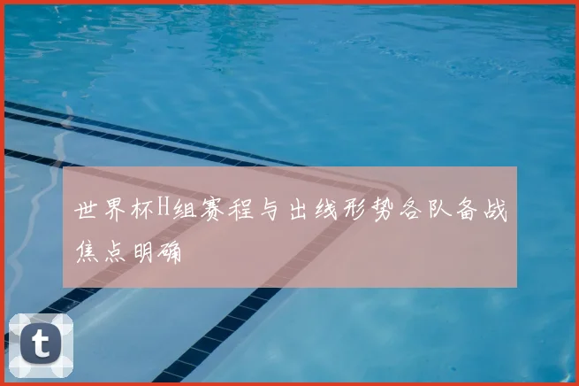 世界杯H组赛程与出线形势各队备战焦点明确